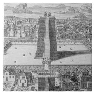 The Great Temple of Vitsliputsli in Mexico City, i Tile