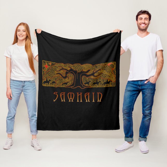 The Great Tree Samhain Fleece Blanket (In Situ)