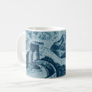 The Great Wall in Blue Coffee Mug