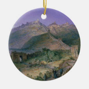 The Great Wall of China, 1886 (w/c) Ceramic Ornament