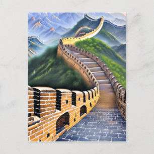 The Great Wall of China is one of the most iconic  Postcard