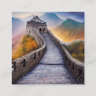 The Great Wall of China is one of the most iconic  Square Business Card