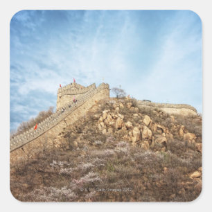 The great wall of China outside Beijing Square Sticker