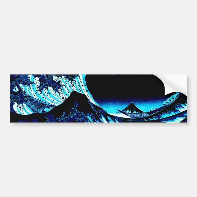 The Great Wave Bumper Sticker (Front)