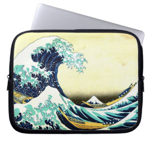 The Great Wave by Katsushika Hokusai (葛飾北斎) Laptop Sleeve
