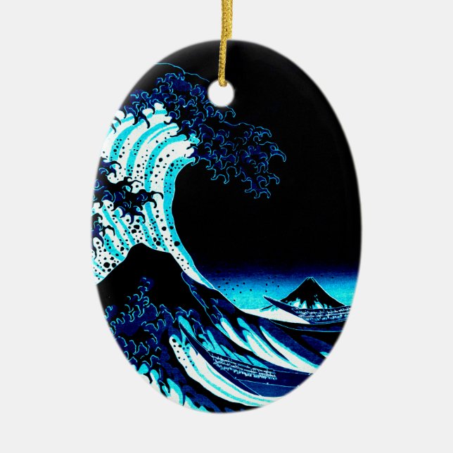 The Great Wave Ceramic Ornament (Front)