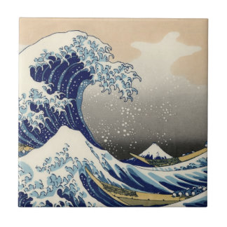 "The Great Wave" copy of Hokusai's original c.1930 Tile