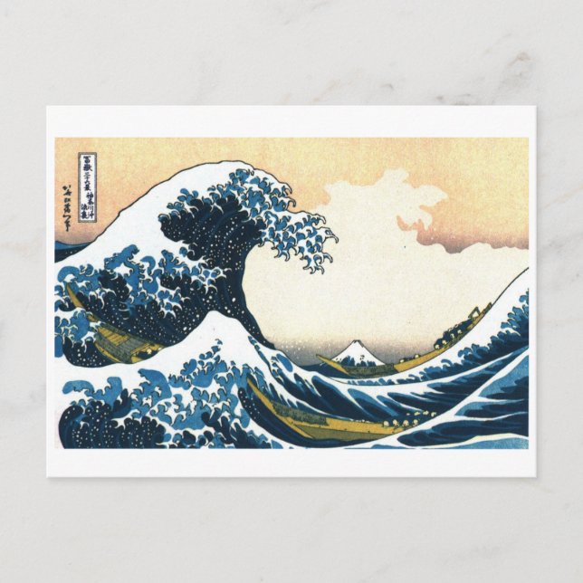 The Great Wave, Hosukai, Art Post card (Front)