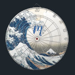The Great Wave - Japanese art Dartboard<br><div class="desc">The Great Wave - vintage Japanese art by the19th century artist Katsushika Hokusai . It was edited and applied on this Dart Board by lumirala . Easy to personalise it now with your monogram .</div>