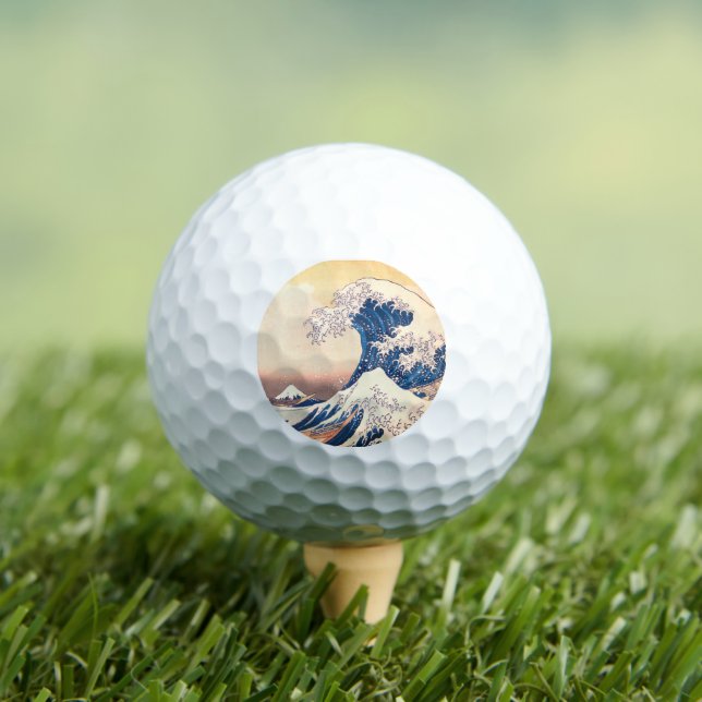 The Great Wave  - Japanese  art Golf Balls (Insitu Tee)