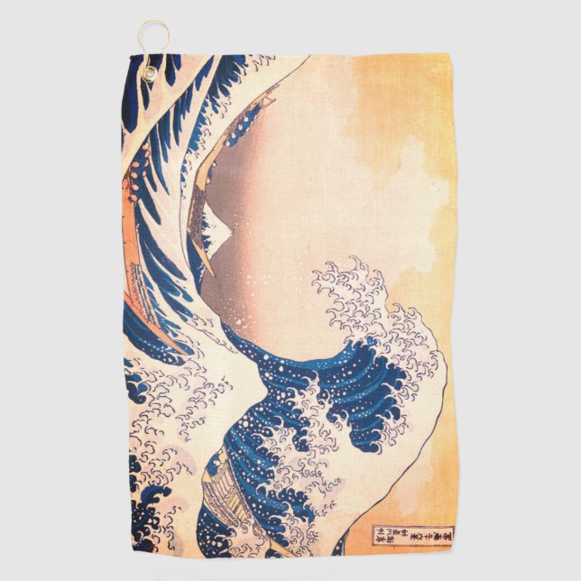The Great Wave  - Japanese  art Golf Towel (Front)