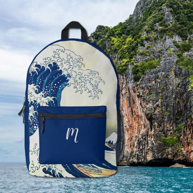 The Great Wave - Japanese art Printed Backpack (Creator Uploaded)