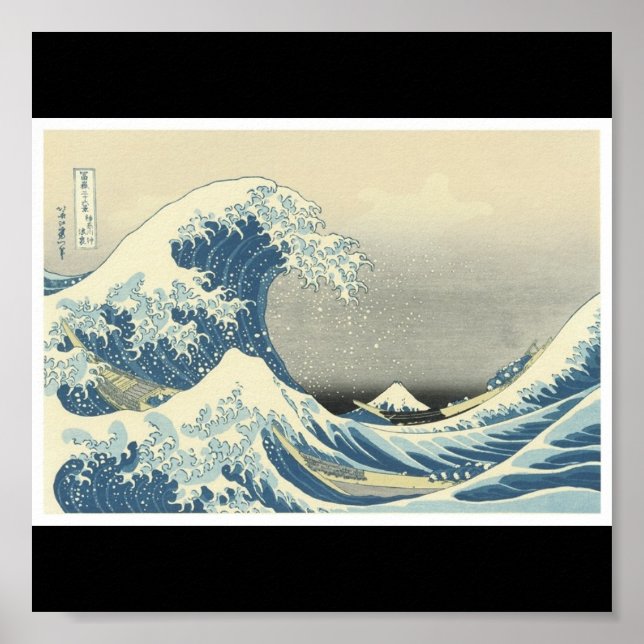 "The Great Wave" Japanese painting c. 1830-1832 Poster (Front)