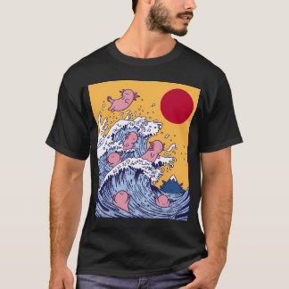 The Great Wave Of Axolotls T-Shirt