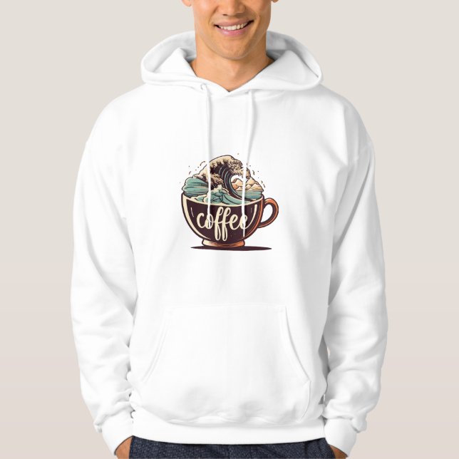 The Great Wave Of Coffee Hoodie (Front)