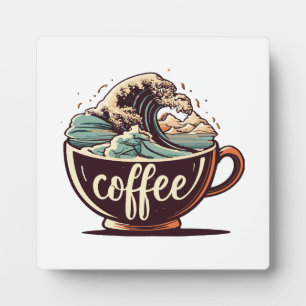 The Great Wave Of Coffee Plaque