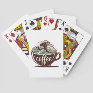 The Great Wave Of Coffee Playing Cards