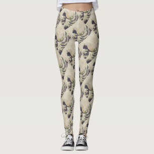 The Great Wave Of Honeydew Melon Fine Art Spoof Leggings