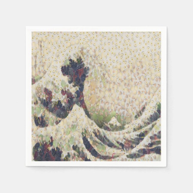 The Great Wave Of Honeydew Melon Fine Art Spoof Napkin (Front)