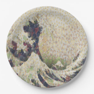 The Great Wave Of Honeydew Melon Fine Art Spoof Paper Plate