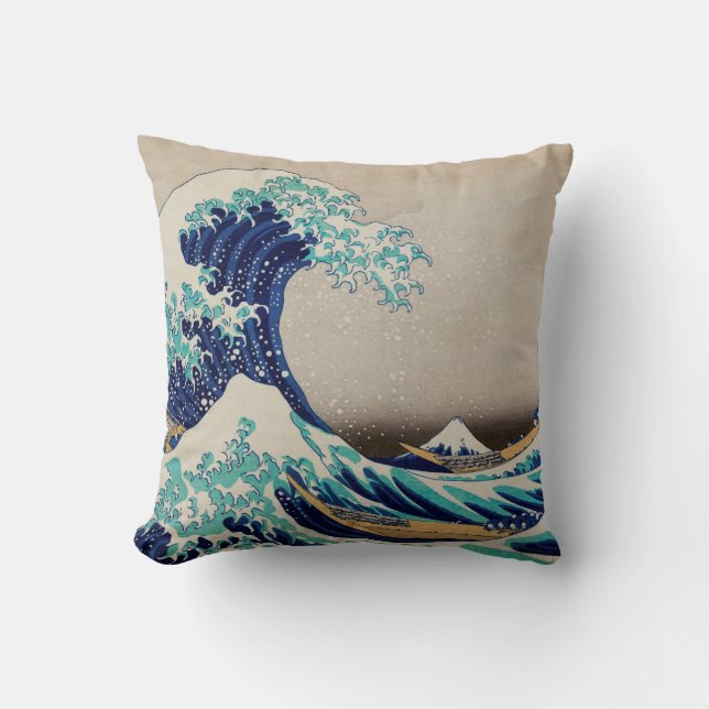 The Great Wave of Kanagawa Cushion (Front)