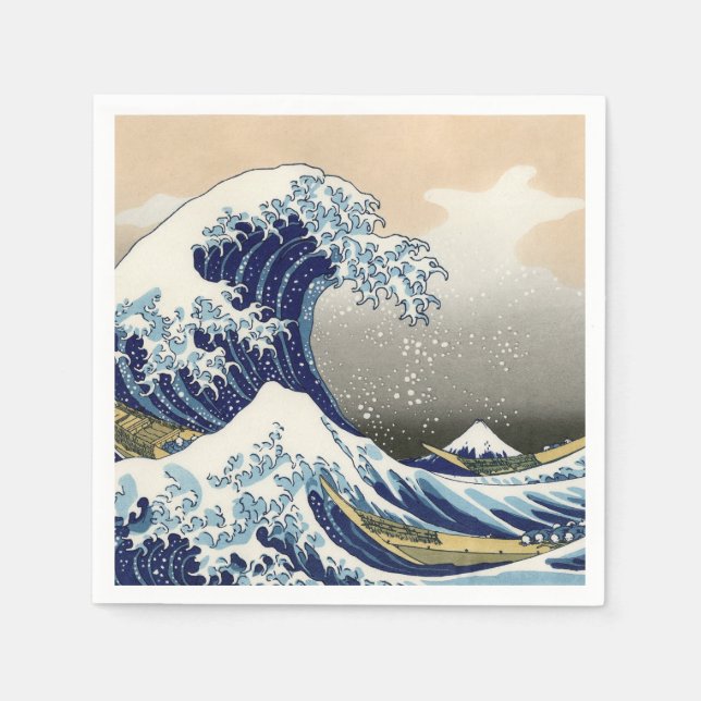 The Great Wave of Kanagawa - Katsushika Hokusai Napkin (Front)