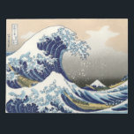 The Great Wave of Kanagawa - Katsushika Hokusai  Notepad<br><div class="desc">The Great Wave of Kanagawa. Two boats with people trying to conquer the ocean waves,  with the Fuji mountain at the background. Famous Japanese Ukiyo-e,  or woodblock print,  by Japanese artist Katsushika Hokusai.</div>