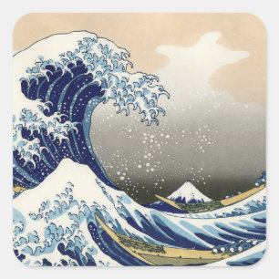 The Great Wave of Kanagawa - Katsushika Hokusai Square Sticker