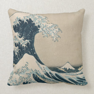 The Great Wave of Kanagawa, Views of Mt. Fuji Cushion