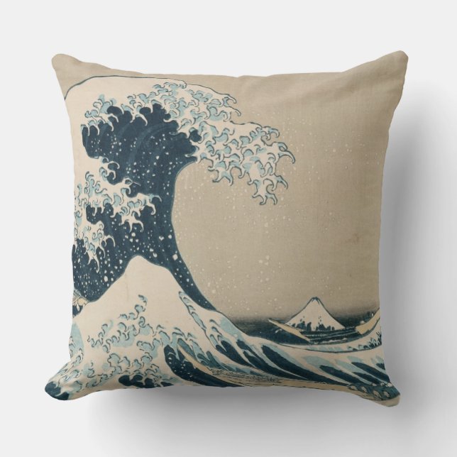 The Great Wave of Kanagawa, Views of Mt. Fuji Cushion (Front)