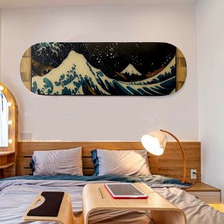 The Great Wave of Kanagawa Vintage Japanese Artist Skateboard