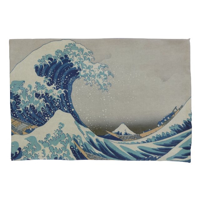 The Great Wave off Kanagawa (神奈川沖浪裏) Pillowcase (Front)