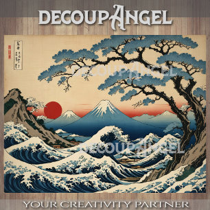 The Great Wave off Kanagawa #2 -Decoupage- Tissue Paper