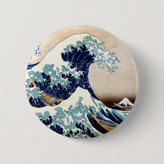 The Great Wave off Kanagawa 6 Cm Round Badge