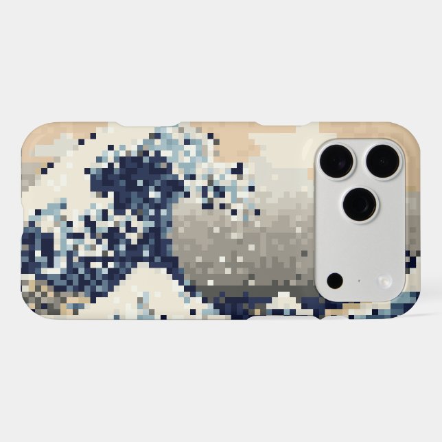 The Great Wave off Kanagawa 8 Bit Pixel Art (Back (Horizontal))