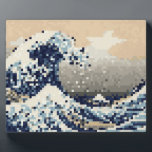 The Great Wave off Kanagawa 8 Bit Pixel Art Plaque<br><div class="desc">The Great Wave off Kanagawa (神奈川沖浪裏) Vintage 8 Bit Pixel Tsunami Art.

Globe Trotters specialises in idiosyncratic imagery from around the globe. Here you will find unique Greeting Cards,  Postcards,  Posters,  Mousepads and more.</div>