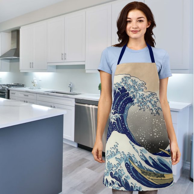 The Great Wave Off Kanagawa Apron (The Great Wave Off Kanagawa Apron from Ricaso - Vintage art on modern day products)