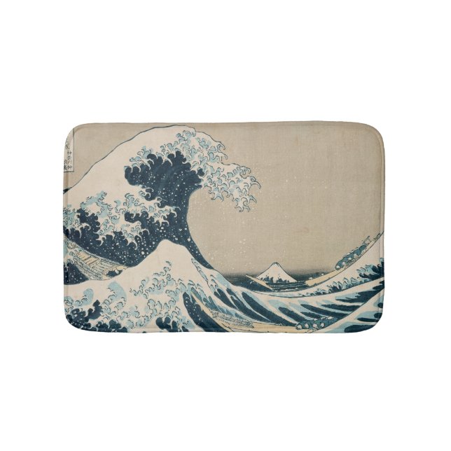 The Great Wave off Kanagawa Bath Mat (Front)