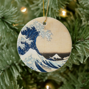 The Great Wave off Kanagawa by Hokusai Ceramic Ornament