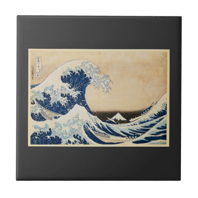 The Great Wave off Kanagawa by Hokusai Ceramic Tile (Front)