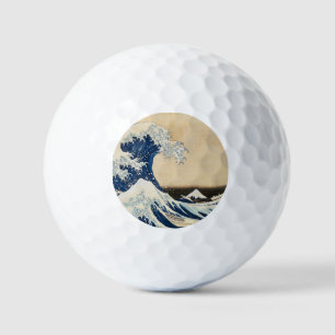 The Great Wave off Kanagawa by Hokusai Golf Balls