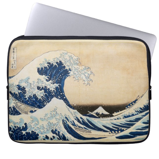 The Great Wave off Kanagawa by Hokusai Laptop Sleeve (Front)