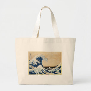 The Great Wave off Kanagawa by Hokusai Large Tote Bag