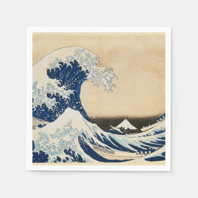 The Great Wave off Kanagawa by Hokusai Napkin (Front)