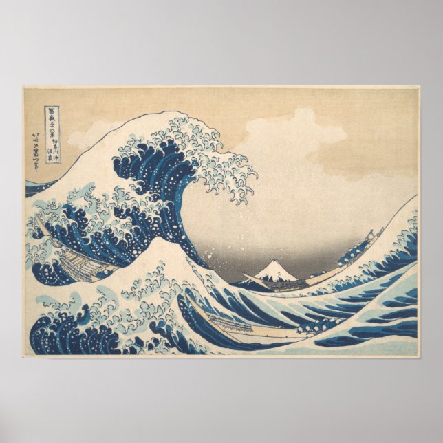The Great Wave Off Kanagawa by Katsushika Hokusai Poster (Front)