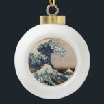 The Great Wave off Kanagawa Ceramic Ball Christmas Ornament<br><div class="desc">The Great Wave off Kanagawa is a woodblock print by the Japanese artist Hokusai. It was published around 1830 in the late Edo period.</div>