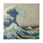 The Great Wave off Kanagawa Ceramic Tile<br><div class="desc">The Great Wave Tile. The Great Wave off Kanagawa, also known as The Great Wave or simply The Wave, is a woodblock print by the Japanese artist Katsushika Hokusai. Example of ukiyo-e art, it was published sometime between 1830 and 1833 as the first in Hokusai's series Thirty-six Views of Mount...</div>