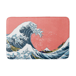 The Great Wave off Kanagawa- Classic Japanese Art Bath Mat