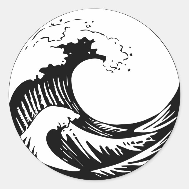 The Great Wave off Kanagawa Classic Round Sticker (Front)