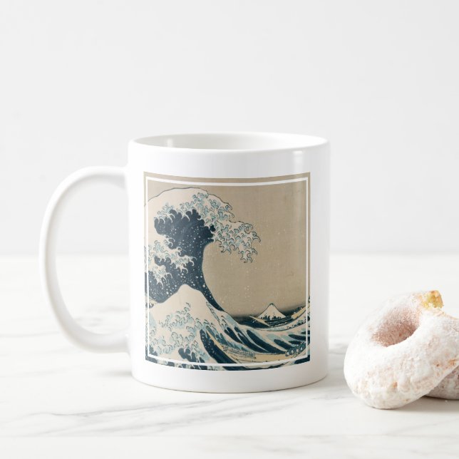 The Great Wave off Kanagawa Coffee Mug (With Donut)